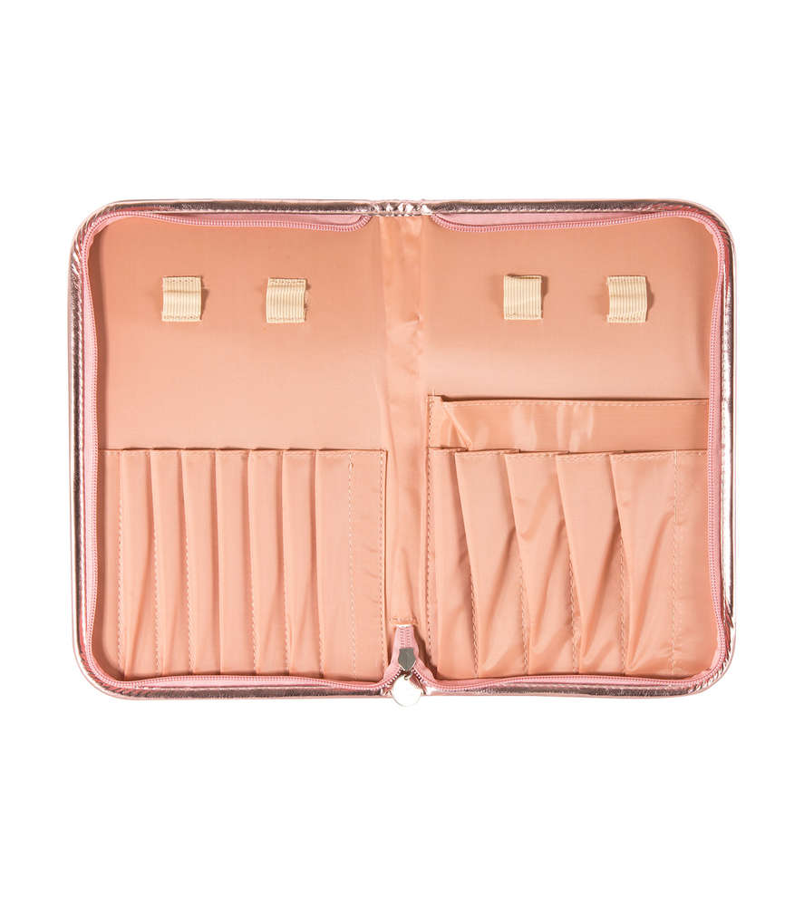 Estojo de pinceis de Unhas e Maquilhagem Rose Gold - Ref. 141096