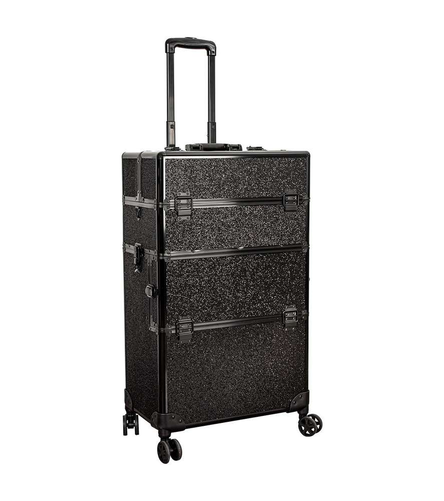 Mala Profissional Trolley Black Glitter