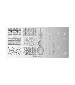 Placa De Stamping Nail Art Geometric